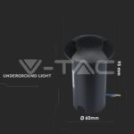 V-TAC VT-1468 1W LED Осветител за Стъпала Черен Двупосочен 6500K