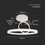 V-TAC VT-14985 LED Осветител 38W Плафон 500*200MM 4000K Бял Двоен Кръг