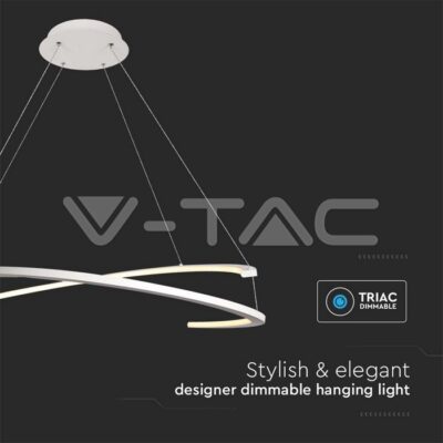 V-TAC VT-14987 LED Осветител 48W Висящ 800x1200мм Димиращ Бял 4000К