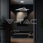 V-TAC VT-14989 LED Осветител 50W Висящ 600x600x1200мм Димиращ Бял 4000К