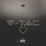 V-TAC VT-14998 LED Осветител 12W Висящ Геометрик 280 x 1800мм Черен 3000К