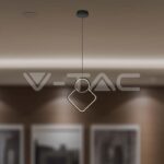 V-TAC VT-14999 LED Осветител 12W Висящ Геометрик 280 x 1800мм Черен 4000К