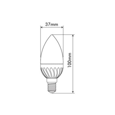 Vito 1512420 Лед Крушка MICROSTAR-2 C37 SOFT 2700K IP20 6W E14 220V