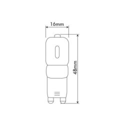 VITO 1513570 ЛЕД Лампа CAPSULED-2 G9 3W 300Lm 6400K Димируема