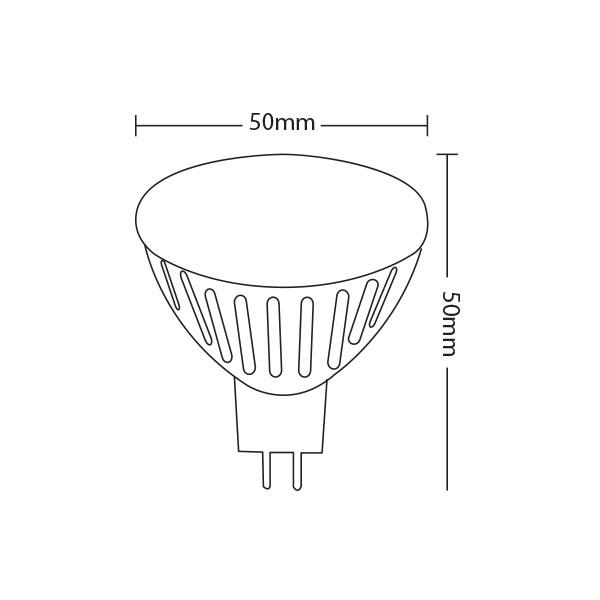 VITO 1513700 ЛЕД Лампа SPOTLED-2 GU5.3 MR16 6W 486Lm 2700K 12VDC