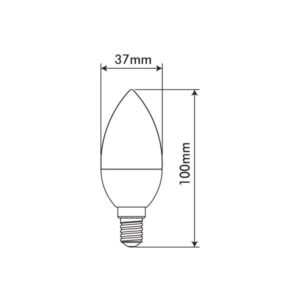 VITO 1513970 ЛЕД Лампа BASIS CANDLE C37 E14 3 3W 264Lm 6400K