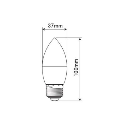 Vito 1514040 Лед Крушка BASIS C37 2700K IP20 5.5W E27 220V