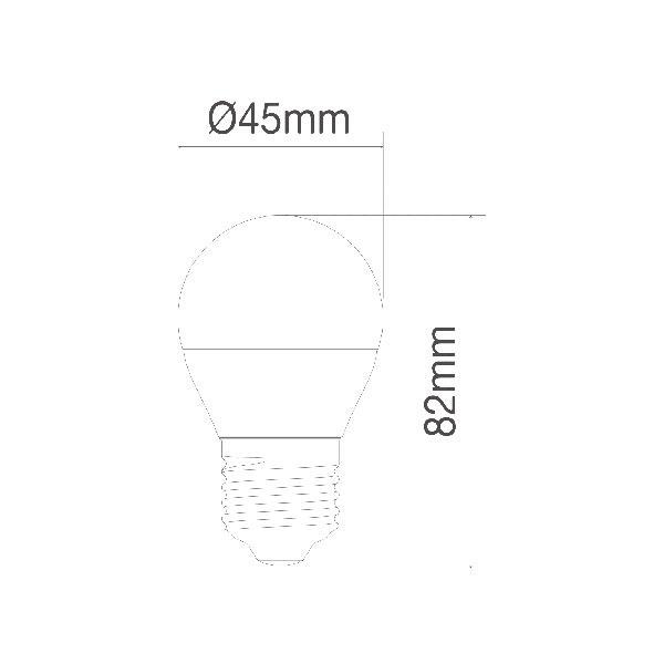 Vito 1514160 Лед Крушка BASIS G45 2700K IP20 5.5W E27 220V