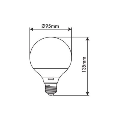 Vito 1514190 Лед Крушка BASIS G95 2700K IP20 11W E27 220V