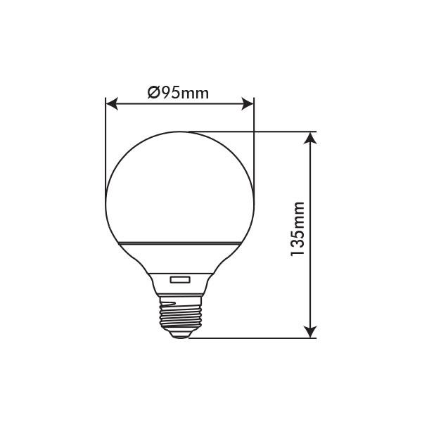 Vito 1514210 Лед Крушка BASIS G95 6400K IP20 11W E27 220V