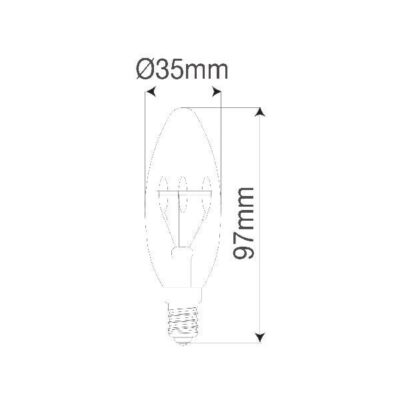 Vito 1514900 LEDISONE-2-VINTAGE C35 DIM 2100K IP20 3.5W E14 220V