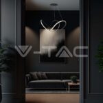 V-TAC VT-15340 LED Осветител 49W Висящ 70*20CM Черно Тяло 3000K