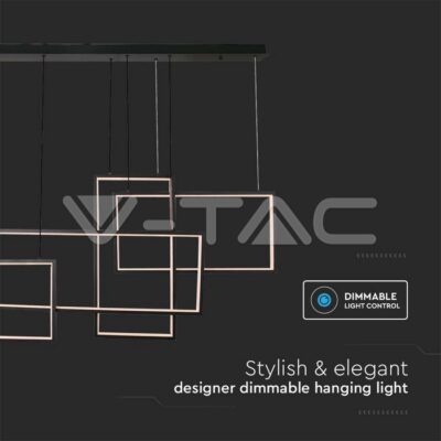 V-TAC VT-15344 LED Осветител 45W Висящ 120*50*60CM Черно Тяло 3000K