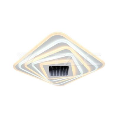 V-TAC VT-15356 150W LED Осветител За Таван (50*50*7CM) CCT: 3000K+6000K Димираща + Дистанционно