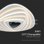 V-TAC VT-15357 120W LED Осветител За Таван (51*50*7CM) CCT: 3000K+6000K Димираща + Дистанционно