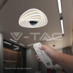 V-TAC VT-15357 120W LED Осветител За Таван (51*50*7CM) CCT: 3000K+6000K Димираща + Дистанционно