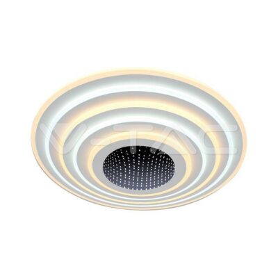 V-TAC VT-15359 125W LED Осветител За Таван (D50*7CM) CCT: 3000K+6000K Димираща + Дистанционно