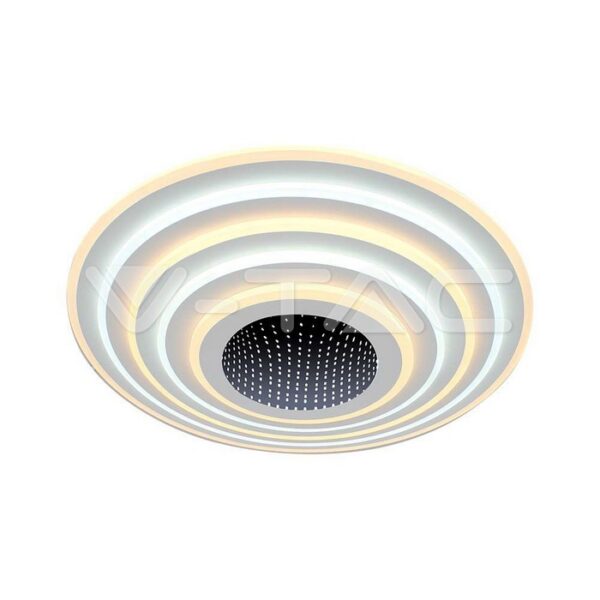 V-TAC VT-15359 125W LED Осветител За Таван (D50*7CM) CCT: 3000K+6000K Димираща + Дистанционно