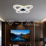 V-TAC VT-15360 130W LED Осветител За Таван (50*50*5CM) CCT: 3000K+6000K Димираща + Дистанционно