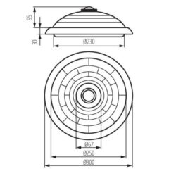 Kanlux 18120 Плафониера със сменяем източник на светлина FOGLER DL E27 220V IP20