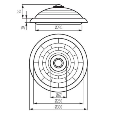 Kanlux 18120 Плафониера със сменяем източник на светлина FOGLER DL E27 220V IP20