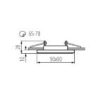 Kanlux 18512 Точково таванно осветително тяло MORTA Gx5.3 12V IP20