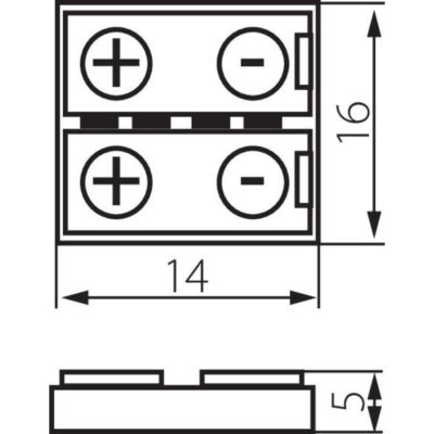 Kanlux 19038 Съединителен елемент за LED ленти CONNECTOR RGB 12V