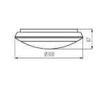 Kanlux 19063 Плафониера за таван DABA N SMD 4000K 22W IP66 220V