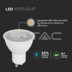 V-TAC VT-192 LED Крушка SAMSUNG Чип 6.5W GU10 110° 3000K