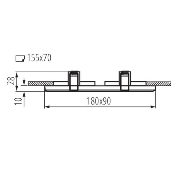 Kanlux 19360 Точково таванно Осветително тяло MORTA 2x50W 100W G5.3 IP20 12V