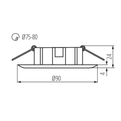 Kanlux 19550 Точково таванно Осветително тяло URTICA 50W G5.3 IP20 12V