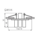 Kanlux 19610 Точково таванно осветително тяло CANTA G4 12V IP20