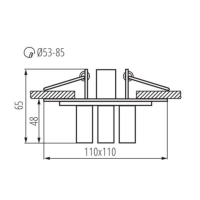 Kanlux 19610 Кристален Плафон CANTA G4 12V IP20