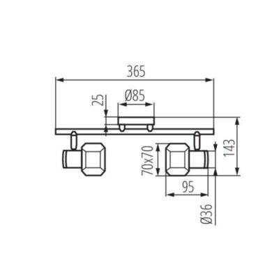 Kanlux 19641 Осветително тяло за стена или таван GLASO G9 220V IP20