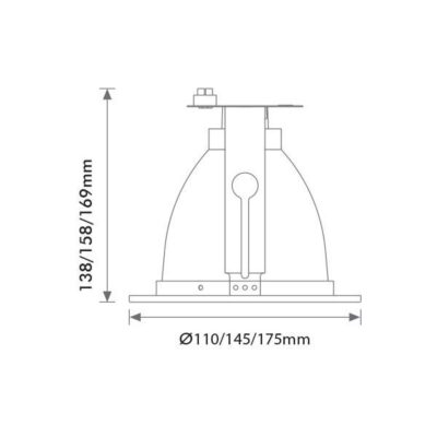 Vito 2000260 VECTOR-5GVWHITE 5” IP20 40W E27 220V