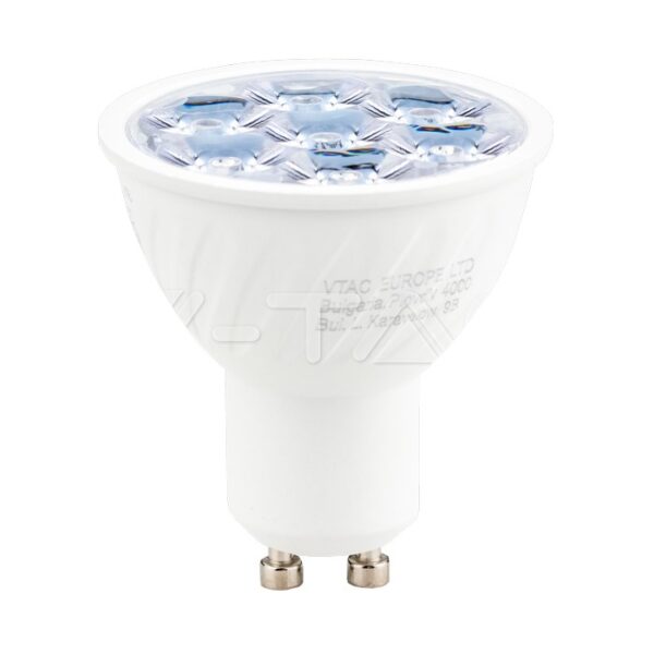 V-TAC VT-20027 LED Крушка SAMSUNG Чип GU10 6W Пластик 10° 4000K