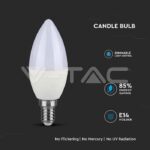 V-TAC VT-20186 LED Крушка SAMSUNG Чип 5.5W E14 C37 Кендъл Димиращ 4000K