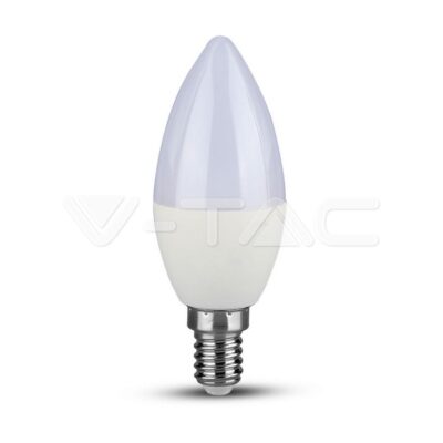 V-TAC VT-20187 LED Крушка - SAMSUNG Чип 5.5W E14 C37 Кендъл Димираща 6400K