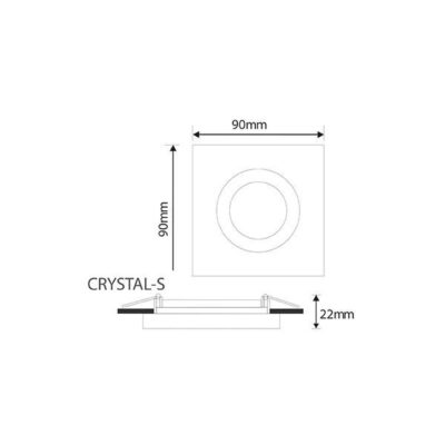 VITO 2012070 Спот Осветление За Вграждане CRYSTAL-S Хром Стъкло GU5.3 MR16