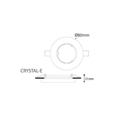 VITO 2012080 Спот Осветление За Вграждане CRYSTAL-E ELLIPSE Хром Стъкло GU5.3 MR16