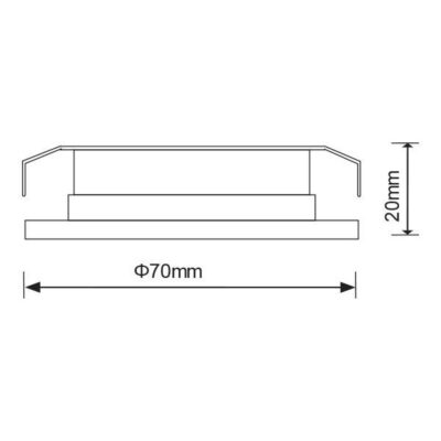 Vito 2021630 ЛЕД Луна За Вграждане RITA-4 SMD 6000K IP20 2W 220V