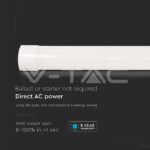 V-TAC VT-20364 30W LED Линейно Тяло SAMSUNG Чип 120см Пластик Бърза Връзка + Кабел 6500K 155 lm/W