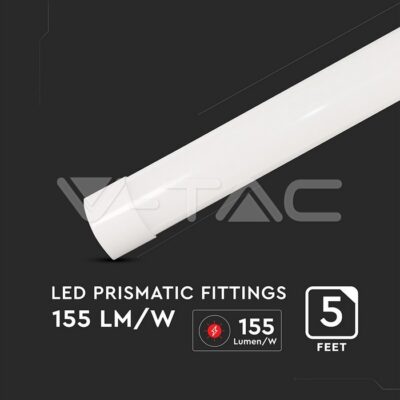 V-TAC VT-20365 38W LED Линейно Тяло SAMSUNG Чип 150sм Пластик Бърза Връзка + Кабел 155 lm/W 3000K