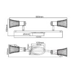 Vito 2100310 Спот за таван LILY-2 2xE14 CHROME 80W 220V