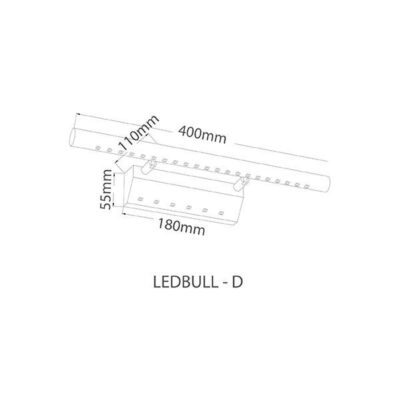 VITO 2110220 ЛЕД Стенно Осветление LEDBULL D 6W 480Lm 6000K IP20 Хром