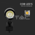 V-TAC VT-211285 35W LED Прожектор Релсов Монтаж Черно Тяло 3000K