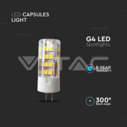 V-TAC VT-21131 LED Крушка SAMSUNG Чип 3.2W G4 3000K