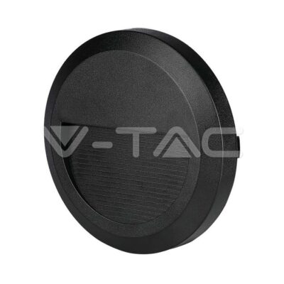 V-TAC VT-211316 2W LED   за Стъпала Черно Тяло Кръг 4000К