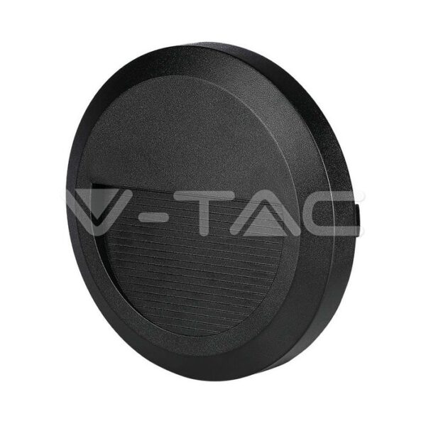 V-TAC VT-211317 2W LED   за Стъпала Черно Тяло Кръг 3000К