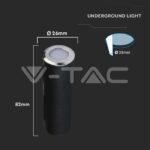 V-TAC VT-211463 0.5W LED Осветител за Стъпала Сребърен 3000К